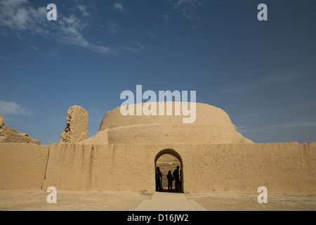 Die Kings Palace am Gaochang Ancient City, in der Nähe von Turfan entlang der Silkroad, Provinz Xinjiang Autonomen uigurischen Region, China Stockfoto