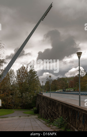 Brücke von Aranzil in der Stadt Pamplona, Navarra, Spanien, Europa Stockfoto