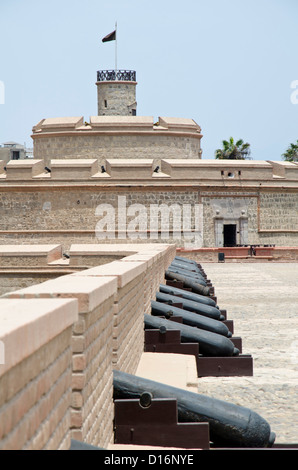 Real Felipe Festung in Lima Stadt. Peru. Stockfoto