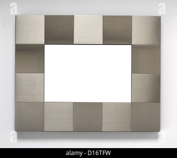 Silber Bilderrahmen Metall-finish Stockfoto