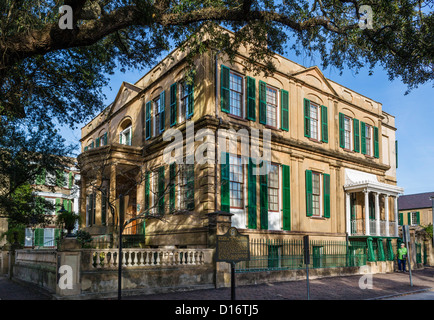 Das historische Owens Thomas House auf Abercorn Street, Oglethorpe Platz, Savannah, Georgia, USA Stockfoto