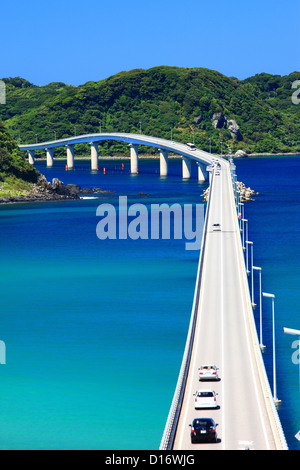 Tsunoshima Brücke in Shimonoseki, Präfektur Yamaguchi Stockfoto