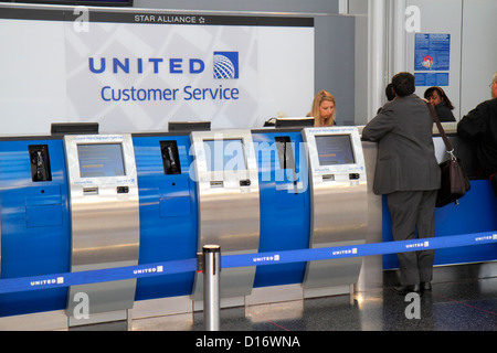 Illinois, IL Cook County, O'Hare International Airport, ORD, Terminal, Gate, United Airlines, Kundenservice, Schalter, IL121015003 Stockfoto