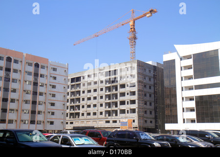 Dubai VAE,Vereinigte Arabische Emirate,Deira,Al Rigga,unter Neubau Baumeister,Gebäude,Wohnkondominium Wohnapartments bauen Stockfoto