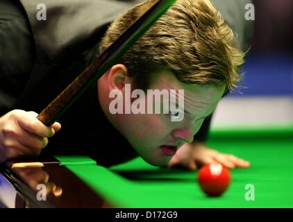 10.12.2012 York, England. Shaun Murphy von England während der UK Championship Finale gegen Mark Selby. Stockfoto