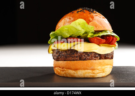 Fast Food vor allem die Beef-Burger ist wahrscheinlich der bekannteste Fast-Food von Amerika Stockfoto