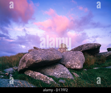 Der Cheesewring auf Stowe's Hill in Bodmin Moor bei Minions, Cornwall, England Stockfoto