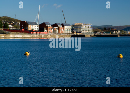 ehemaligen Dock SA1 Entwicklung Swansea Süd wales uk Stockfoto