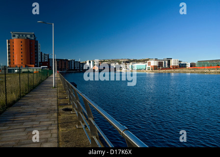 ehemaligen Dock SA1 Entwicklung Swansea Süd wales uk Stockfoto