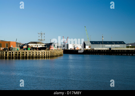 Swansea Docks und Flusses Tawe Süd wales uk Stockfoto