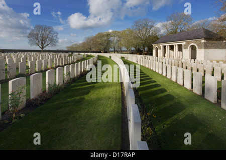 WW1 Commonwealth War Graves Kommission Heiligtum Wood Cemetery für ersten Weltkrieg britische Soldaten, Zillebeke, Belgien Stockfoto