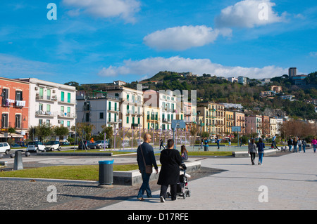 Strandpromenade Lungomare Jalta Pozzuoli der antiken Puteoli in Campi Flegrei Bereich La Campania Region Italien Südeuropa Stockfoto