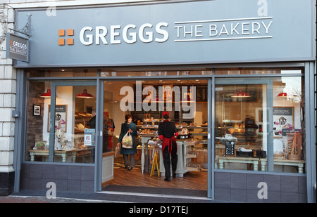 Greggs Bäcker Bäckerei Einkaufen in Whitley Bay, Nord-Ost England UK Stockfoto