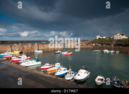 Braye Hafen auf Alderney, Kanalinseln Stockfoto