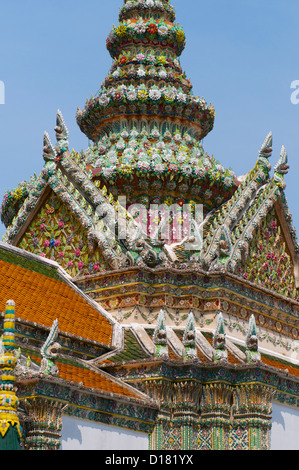 Phra Viharn Yod, Wat Phra Keo Grand Palace Bangkok Stockfoto