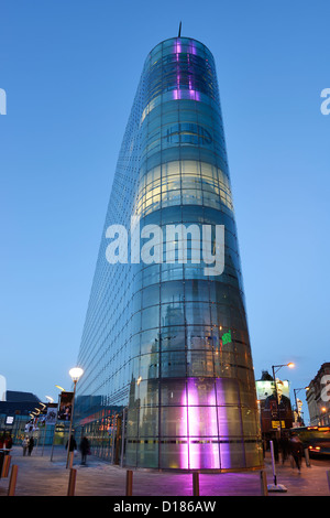 National Football Museum in die Urbis Gebäude im Stadtzentrum von Manchester Stockfoto