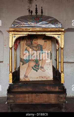 Indien, Rajasthan, Jaipur, der Sonnentempel (Surya Mandir), hindu-Gott Malerei Stockfoto