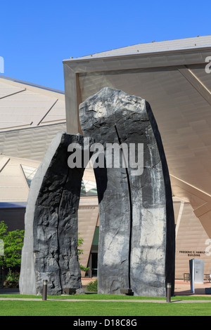Denver-Monolithen von Beverly Pepper, Denver Art Museum, Denver, Colorado, USA Stockfoto