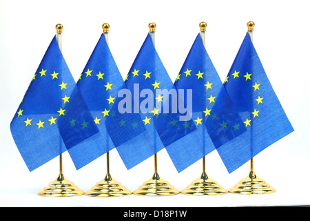 Flaggen der EU Stockfoto