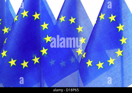 Flaggen der EU Stockfoto