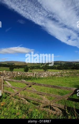 Querformat über Middleton in Teesdale, Teesdale, County Durham, England, Großbritannien, UK Stockfoto