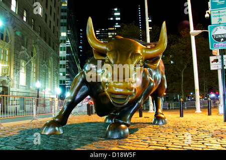 Wall Street Charging Bull, New York City, Manhattan, USA Stockfoto