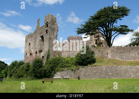 Laugharne Castle (Cadw) Laugharne Carmarthenshire; Wales UK Stockfoto