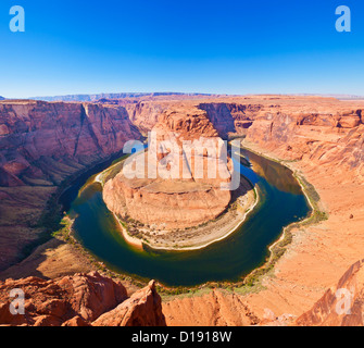 Der Horseshoe Bend auf dem Colorado River bei Page Arizona USA Vereinigte Staaten von Amerika Stockfoto