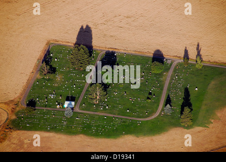 Luftbild von der Prairie Creek Friedhof in Oregon Wallowa Valley. Stockfoto