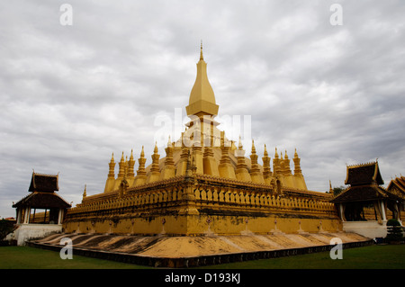 Pha Tat Luang Tempel, Vientiane laos Stockfoto