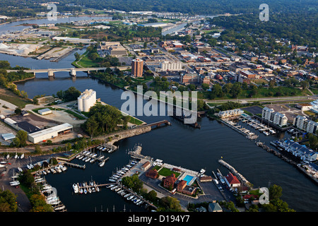 Luftaufnahme Benton Harbor, Michigan Stockfoto