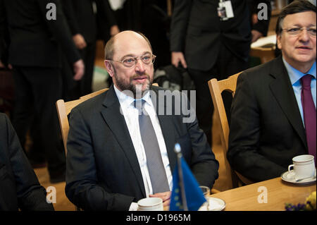 Oslo, Norwegen. 12.11.2012. Nobel Peace Prize Gewinner Martin Schulz im norwegischen Parlament. Bildnachweis: Alexander Widding / Alamy Live News Stockfoto