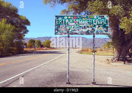 "Extraterrestrial Highway" Nevada State Route 375 führt zu "Area 51" - und darüber hinaus! Stockfoto