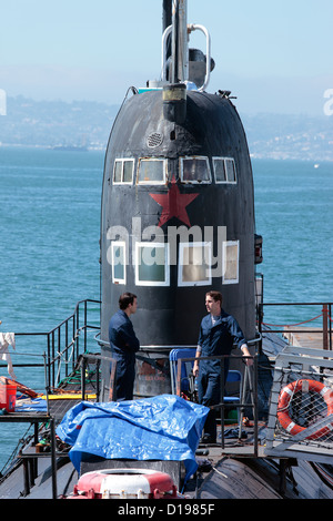 Sowjetische B39 u-Boot im maritime Museum of San Diego, Kalifornien, USA. Stockfoto