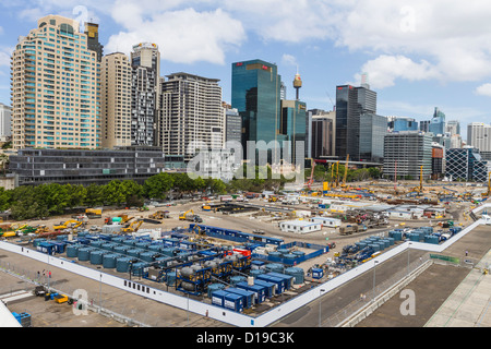 Für Kreuzfahrtschiffe im Bau in Barangaroo Sydney Stockfoto