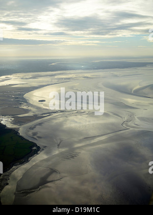Die notorisch gefährlichen Morcambe Bucht, zwischen Morcambe und Grange über Sand, Cumbria, North West England, UK Stockfoto