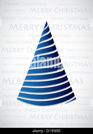 besonderen blauen Weihnachtsbaum gemacht mit blauen Bändern Stockfoto