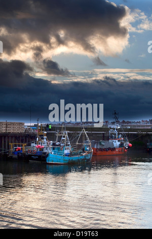 Angelboote/Fischerboote im Hafen von Bridlington East Riding of Yorkshire England Stockfoto