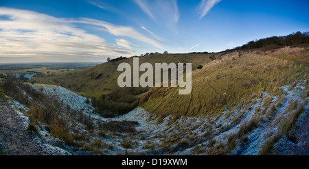 Panorama der Schritte Hill auf der Ridgeway National Trail in Buckinghamshire, Großbritannien Stockfoto