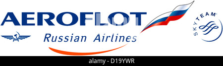 Logo der russischen Fluggesellschaft Aeroflot. Stockfoto