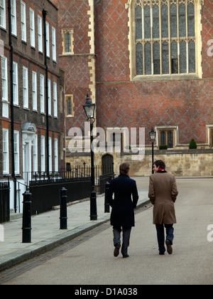 Barristers Spaziergang durch Lincoln's Inn. Stockfoto