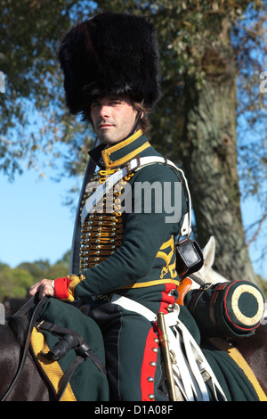 Ein Pferd Chasseur der kaiserlichen Garde auf seinem Pferd in Jena, Deutschland Stockfoto