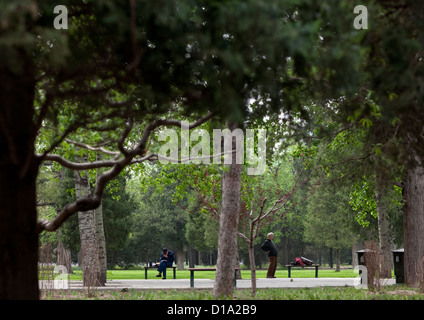 Alten Poeple tun Gymnastik In einem Park, Peking, China Stockfoto