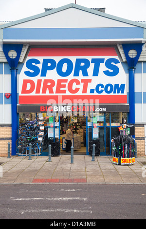 Ladenfront, Einzelhandel Lager, Sports Direct UK Stockfoto