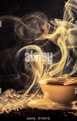 Duft von frisch gebrühtem Kaffee Stockfoto