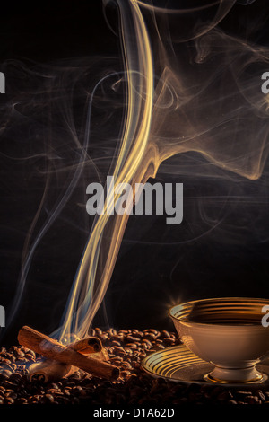 Duft von frisch gerösteten Kaffee Stockfoto