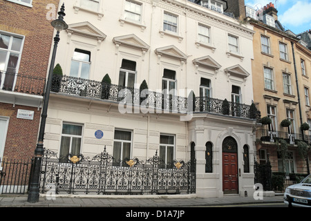 Der Geburtsort von Archibald Philip Primrose (5. Earl of Rosebery) 20 Charles Street, Mayfair, London, UK. Stockfoto