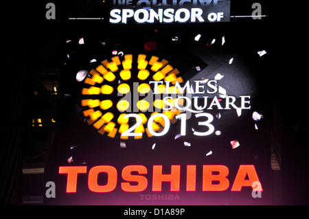 Times Square, 42. Straße 2012-2013, Ball Drop, Broadway, Manhattan, New York City, USA Stockfoto