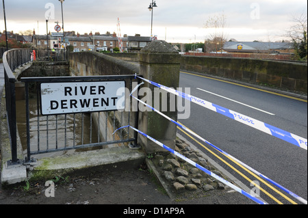 Überschwemmungen in Norton bei Derwent, North Yorkshire, Dezember 2012 Stockfoto