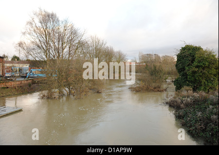 Überschwemmungen in Norton bei Derwent, North Yorkshire, Dezember 2012 Stockfoto